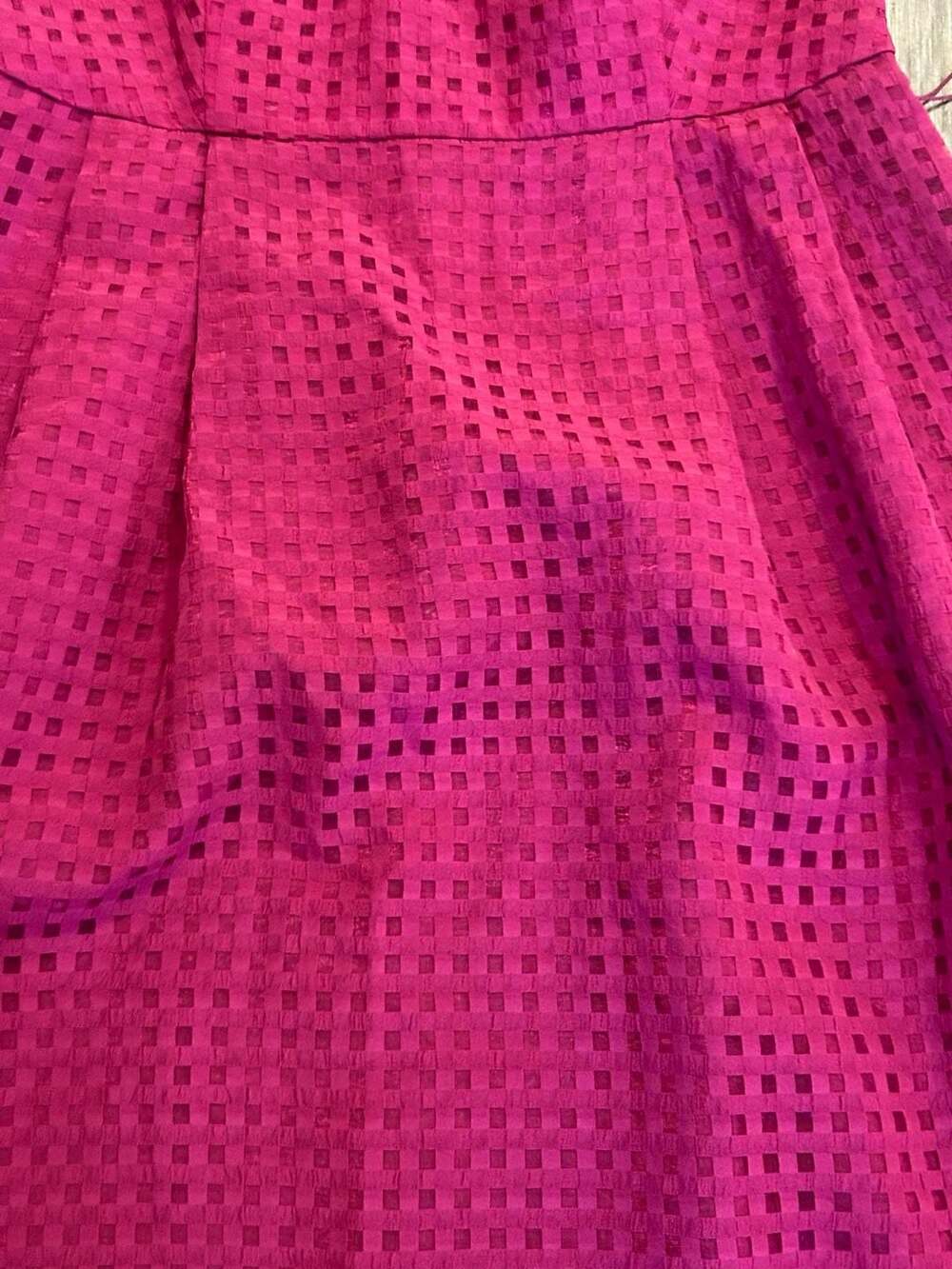 Anne Klein Magenta Textured Jacquard Midi Dress Women’s Size 6 - Picture 7 of 7